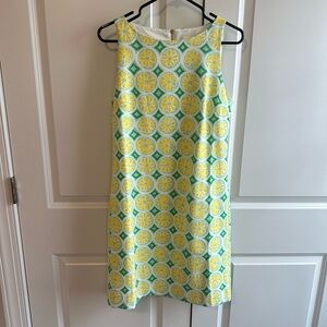 Sail to Sable lemon print sleeveless shift dress